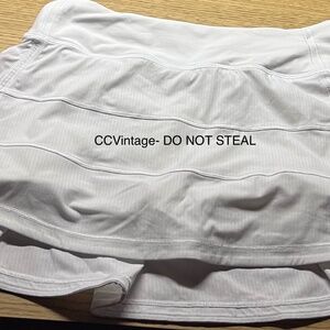 Short White Pace Rival Lulu Lemon Skirt